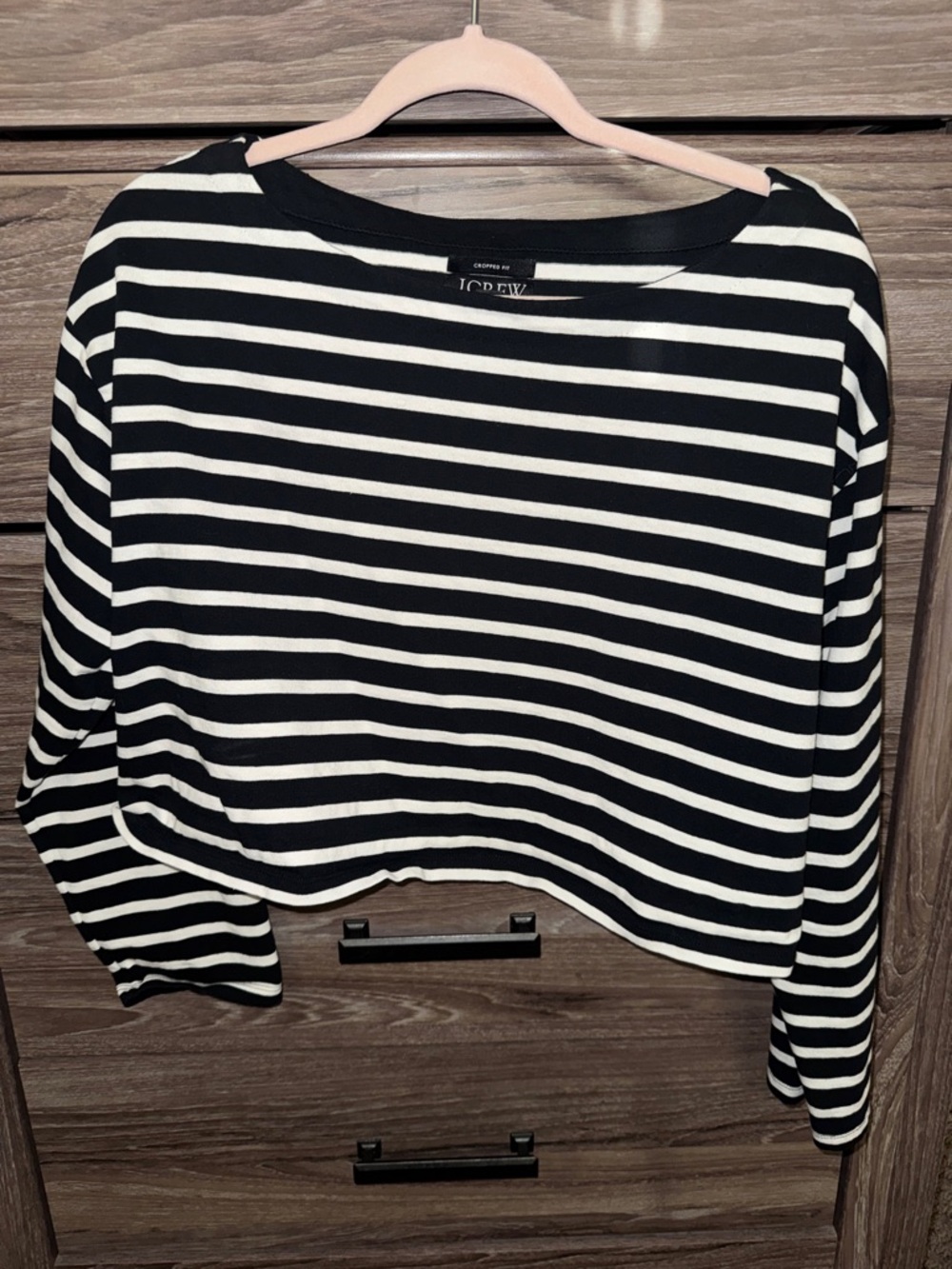 J. Crew Cropped Striped Women’s Long Sleeve Top
